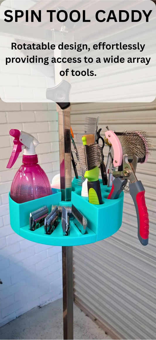 Rotatable Pet Grooming Tool Holder. 3D printed Spin Caddy