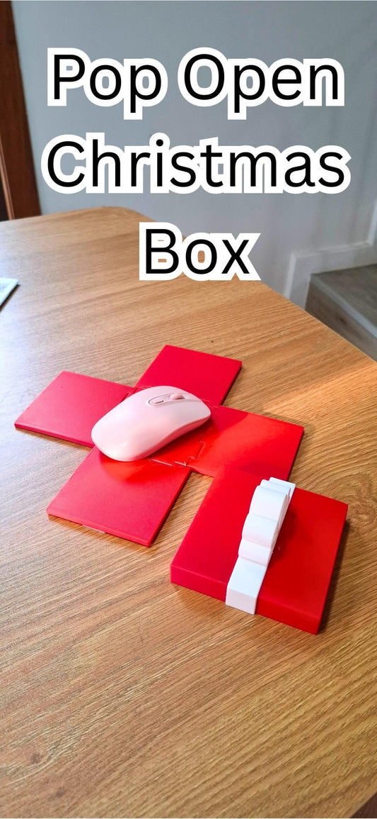 Christmas Gift Box Pop Open - 3D Printed