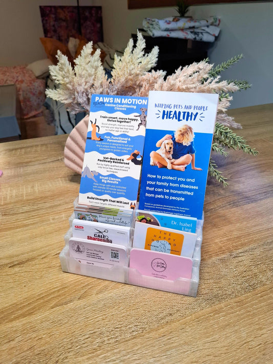 Business card and brochure, flyer, pamphlet holder. 3D Printed