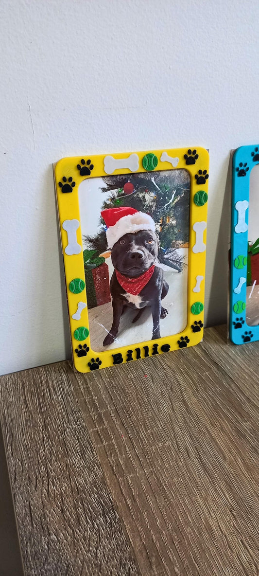 Fridge Magnet Dog Picture Frame. 3D Printed