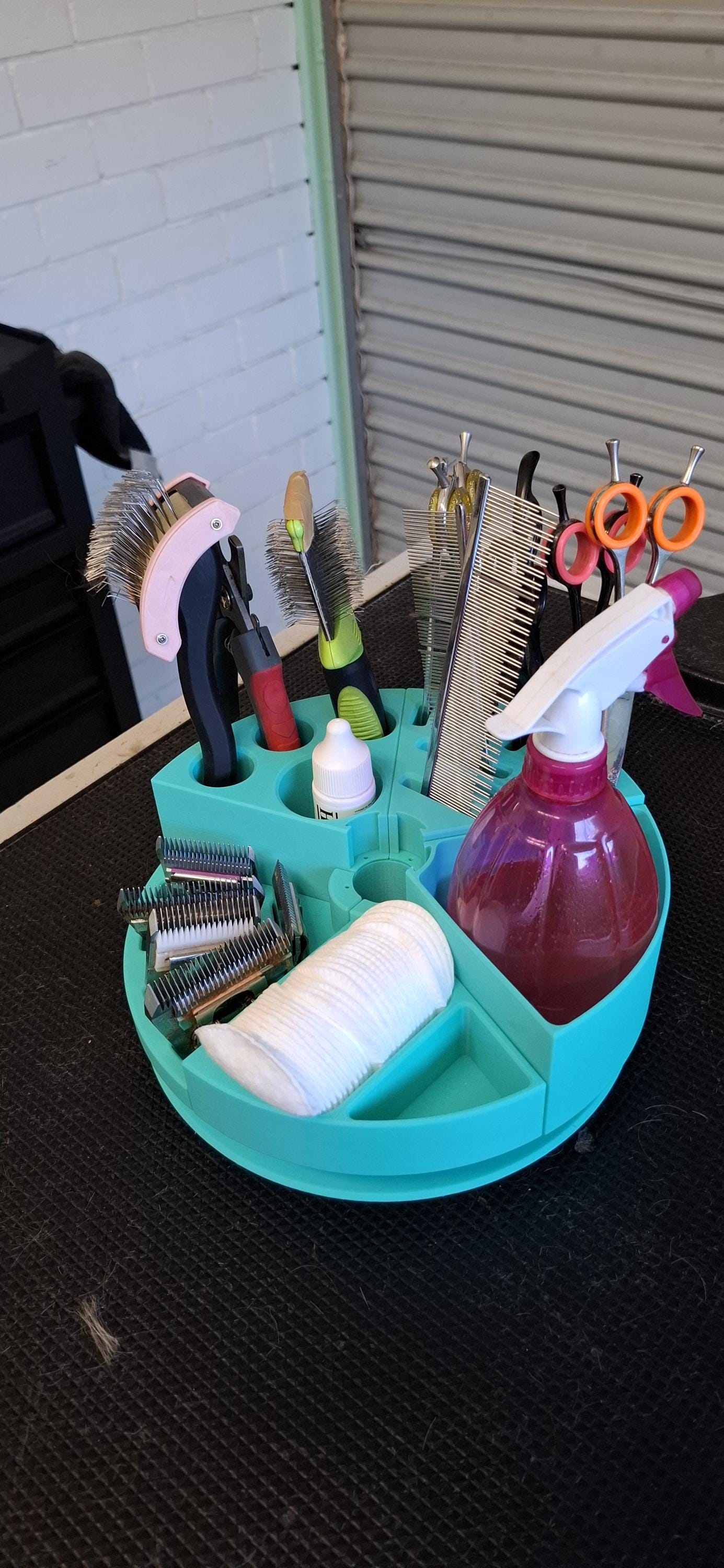 Rotatable Pet Grooming Tool Holder. 3D printed Spin Caddy