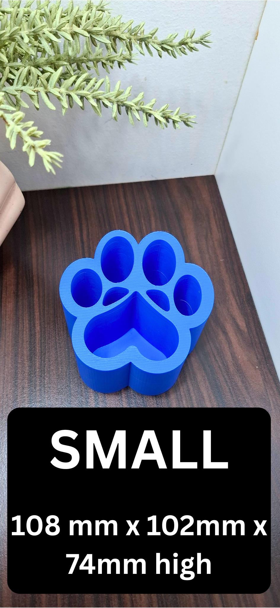 Dog Paw Print Heart Pen Holder - 3D Printed office organizer